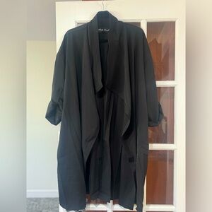 White Birch Black Drape Jacket